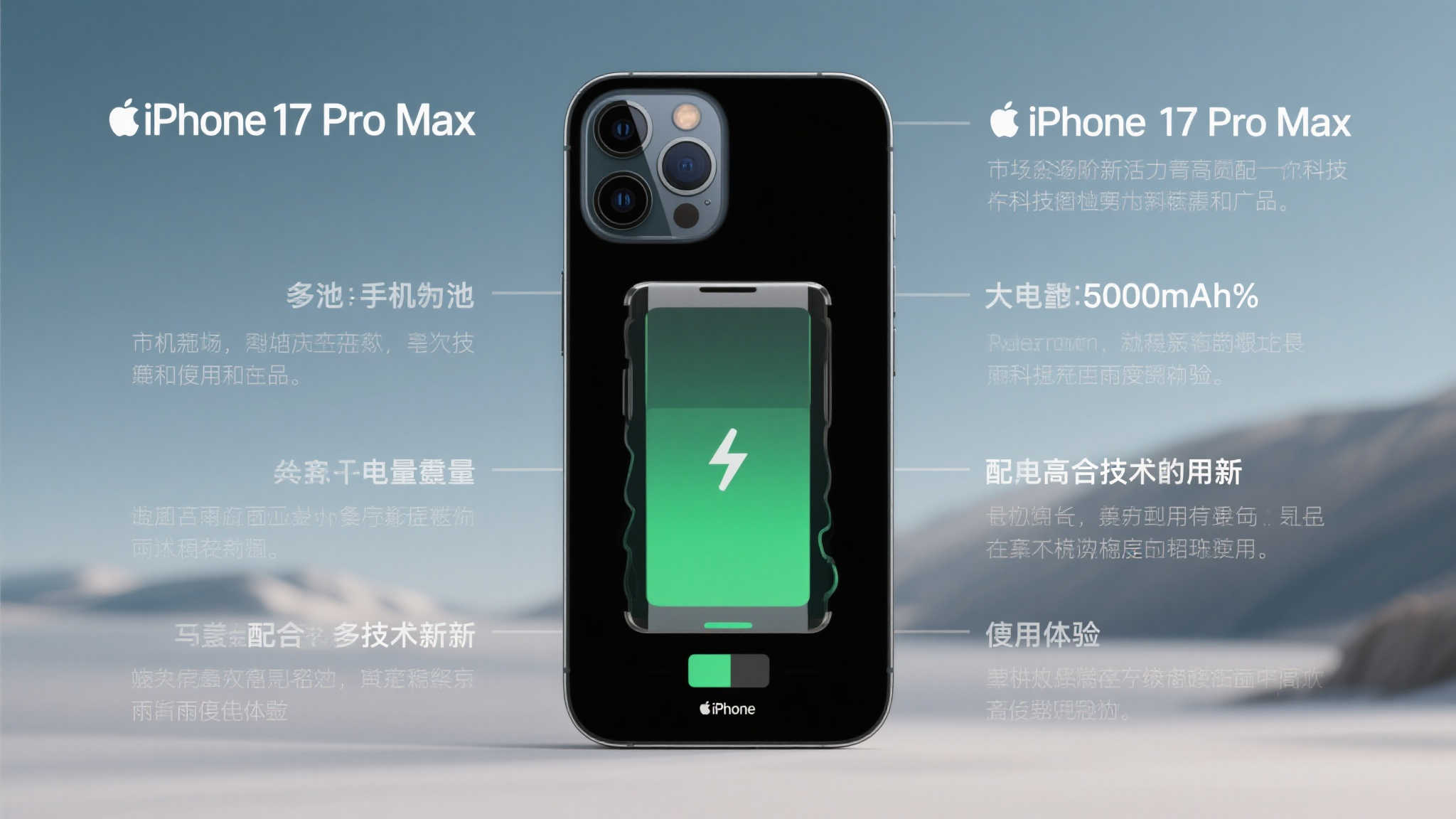 传闻iPhone 17 Pro Max将迎来多项革新,电池容量或提升至5000mAh 传闻iPhone 17 Pro Max将迎来多项革新,电池容量或提升至5000mAh
